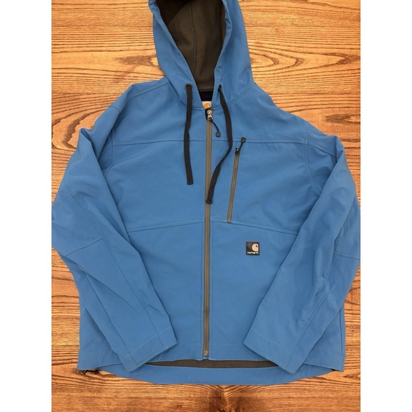 Carhartt Other - Carhartt Men's Large Electric Blue Soft Shell Hooded Jacket J251 ELB